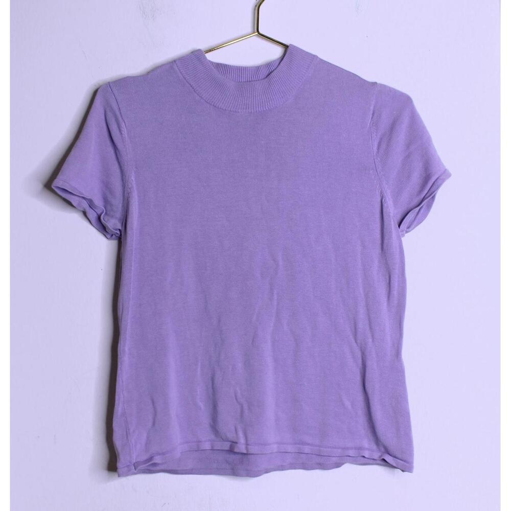 Purple Knit Silk Tshirt - Large